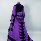 HIGH STYLE PURPLE RECEPTION GOWN, 1870s