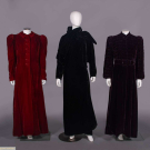 THREE SILK VELVET EVENING COATS, 1930s