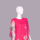 HANAE MORI PRINTED CHIFFON DRESS, 1980s