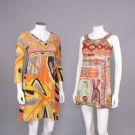 TWO PUCCI COTTON CREPE MINIDRESSES, ITALY 1960s
