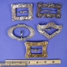 5 METAL SASH PINS, 1890-1910