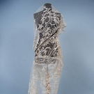 TW0 HANDMADE LACE FLOUNCES, c. 1900