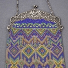 GEOMETRIC BEADED BAG, c. 1910
