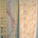 2 LENGTHS ROSE PRINTED SILK, c. 1910