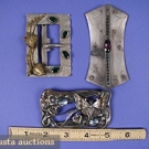 3 ART NOUVEAU BUCKLES