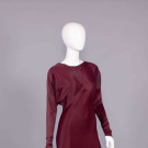 BURGUNDY SILK SATIN EVENING GOWN, 1930’s