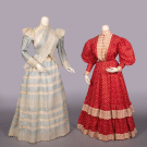 TWO COTTON HEILMANN EMBROIDERED DAY DRESS, 1890-1896