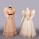 TWO COTTON AFTERNOON DRESSES, c. 1895
