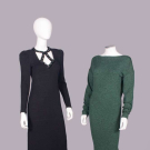 TWO DESIGNER KNIT DRESSES, USA &amp; JAPAN, 1980s