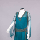 BEADED &amp; EMBROIDERED SILK CREPE EVENING DRESS, c. 1925