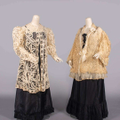 TWO BATTENBURG LACE COATS, 1890-1905