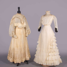 TWO COTTON LINGERIE DRESSES, 1901-1905