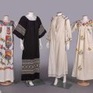 FOUR COTTON FOLK DRESSES, MEXICO &amp; CENTRAL EUROPE, MID-LATE 20TH C