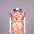 PRINTED SILK CREPE GARDEN PARTY DRESS, EARLY-MID 1930s