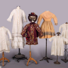 COLLECTION OF EMBROIDERED WOOL &amp; COTTON CHILDRENS DRESSES, 1860-1880s