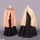 CASHMERE EVENING CAPE &amp; MOIRE WEDDING CAPE, PARIS, c. 1890 &amp; 1860s