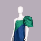 BILL BLASS SATIN EVENING GOWN, USA, 1980s