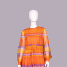 OSCAR DE LA RENTA SILK ORGANZA MAXI DRESS, USA, LATE 1960s-EARLY 1970s