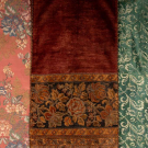 REPRODUCTION PATTERNED SILK OR VELOUR TEXTILES, LATE 19TH-EARLY 20TH C