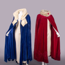 TWO SILK VELVET &amp; FUR EVENING CAPES, NEW YORK, 1920-1930