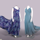TWO CREPE EVENING GOWNS, 1930s