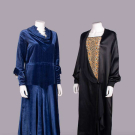 TWO SILK AFTERNOON OR DAY DRESSES, 1920s