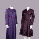 TWO YSL WOOL OR SILK ENSEMBLES, PARIS, 1970-1980s