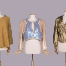 THREE GOLD LAME’ OR SEQUIN ENCRUSTED EVENING TOPS, FRANCE &amp; USA, 1980s