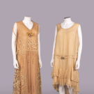 TWO SILK CREPE AFTERNOON OR EVENING DRESSES, c. 1920-1922