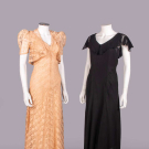 TWO LACE OR GEORGETTE EVENING GOWNS, EARLY 1930s