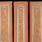 EMBROIDERED SILK FAILLE PILASTERS, ITALY, 1828-1835