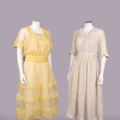 TWO COTTON DAY OR PARTY DRESSES, c. 1917-1918