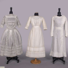 THREE PINA OR COTTON LINGERIE DRESSES, 1900-1912