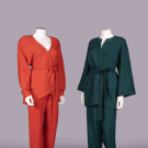 TWO HALSTON CASHMERE LEISURE ENSEMBLES, USA, C. 1978-1980
