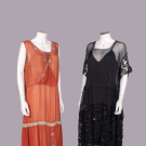 TWO EMBELLISHED PARTY DRESSES, 1920s