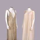 EMBROIDERED LAME’ EVENING DRESS &amp; SILK NEGLIGEE, 1920S &amp; 1910S