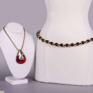 YVES SAINT LAURENT BEADED BELT &amp; LANVIN NECKLACE, LATE 1960s - EARLY 1970s