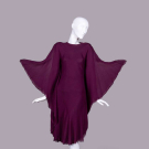 HALSTON LAYERED CHIFFON EVENING DRESS, 1970s