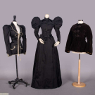 BLACK SILK VICTORIAN AND EDWARDIAN GOWNS &amp; JACKETS