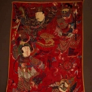 EMBROIDERED OPERA CURTAIN, CHINA, c. 1850