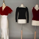 TWO DIOR VELVET EVENING TOPS, 1955