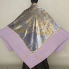 GALLENGA STENCILLED VELVET SHAWL, c. 1920