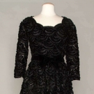 DIOR COUTURE BLACK DINNER DRESS, 1964