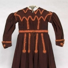 GIRL'S WOOL TWILL DRESS, LATE 1830s
