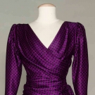 SAINT LAURENT COUTURE SILK DRESS, 1985