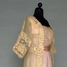 PINK SILK &amp; LACE DINNER GOWN, c. 1912