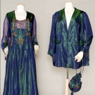 TEA GOWN, JACKET &amp; PURSE, c. 1915
