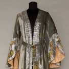 GALLENGA STENCILED VELVET ROBE &amp; BELT, c. 1912