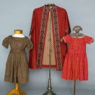 THREE CALICO CHILDREN'S GARMENTS, 1830-1860s