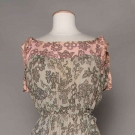ADRIAN PRINTED SILK SUMMER DRESS, 1940s